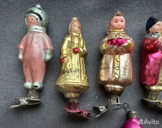 Елочные игрушки СССР на прищепках