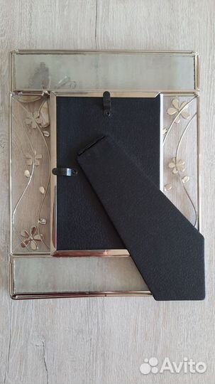 Рамка для фото 10х15 бабочка металл стекло