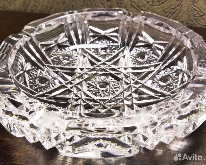 Хрустальная ваза-пепельница СССР