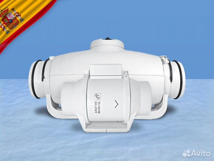 Бесшумный вентилятор канальный Soler Palau Испания