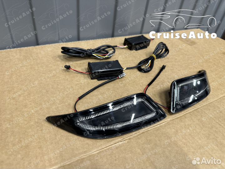 Задние фонари Camry 55 14-17 в бампер LED черные