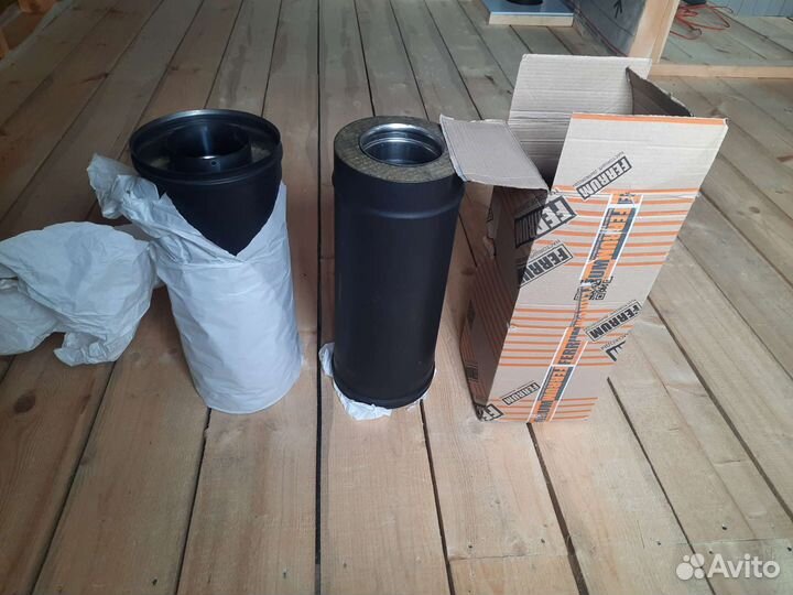 Трубы,хомуты,юбки для дымохода сендвич ferrum