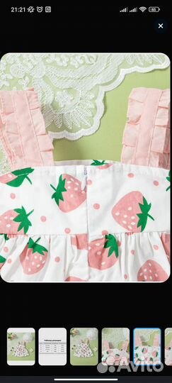 Летнее платье для девочки 80