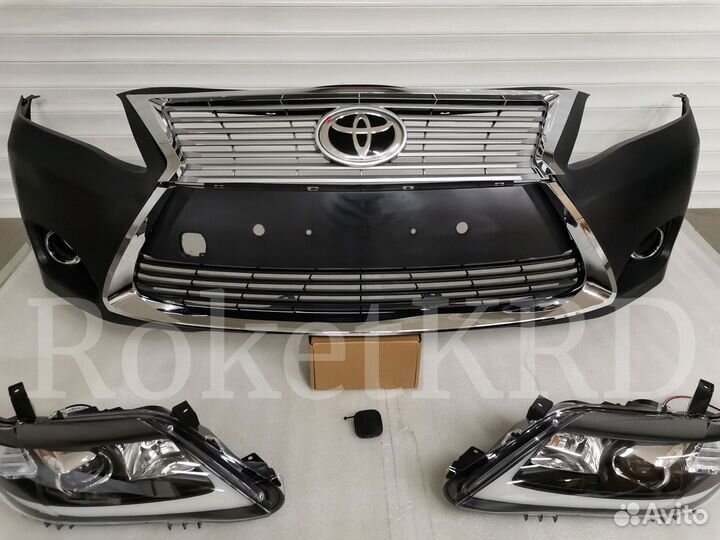Передний бампер + фары Toyota Camry 40 06-2011г