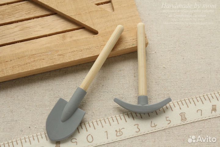 Детские игровые миниатюрные лопата и кирка