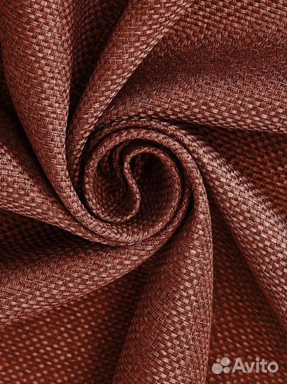 Комплект штор 130x250 блэкаут рогожка цвет кирпич
