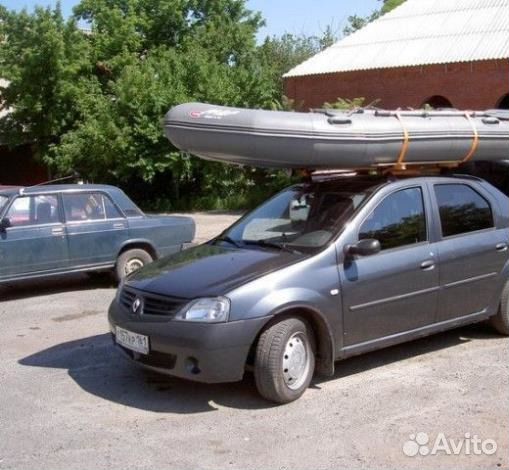 Багажник на Рено Логан для перевозки лодки