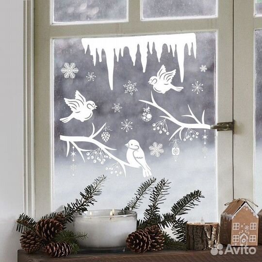 Многоразовые наклейки для окон