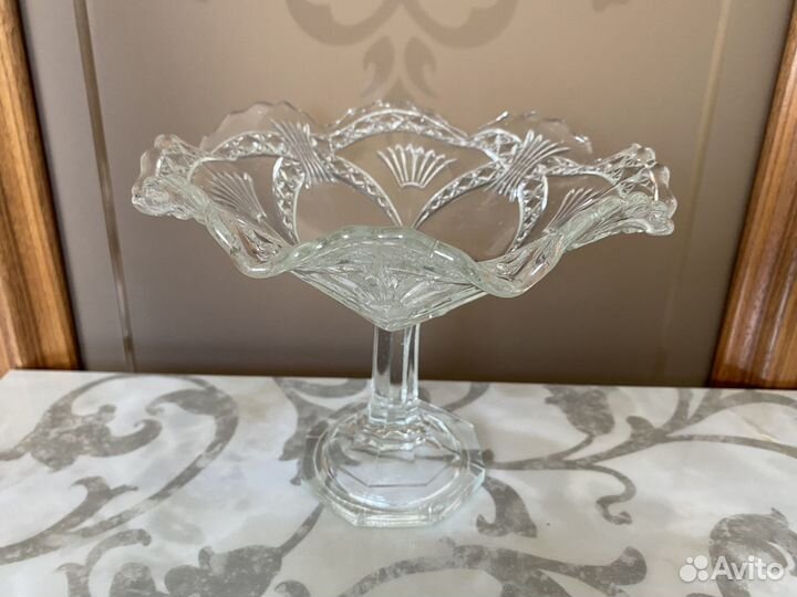 Антикварная ажурная ваза Креманка мальцов 19 век