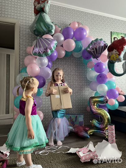 Фольгированные шары русалочка