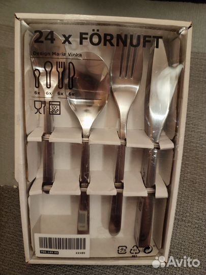 Набор столовых приборов IKEA förnuft 24 предмета