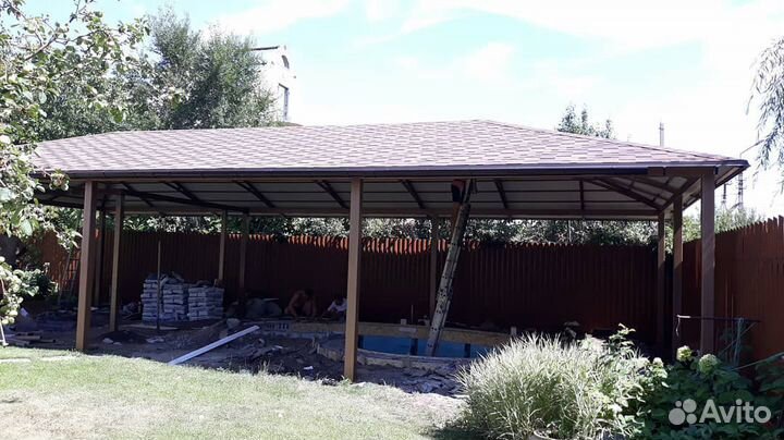 Навес мягкая кровля