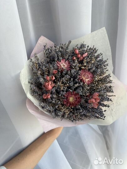 Ароматный букет с лавандой сухоцветы