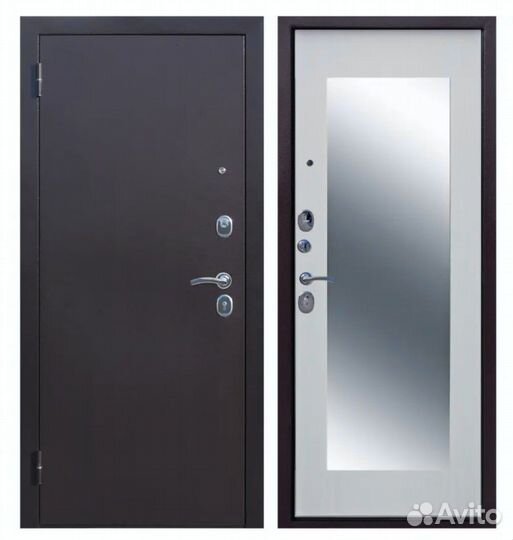 Дверь входная, с зеркалом