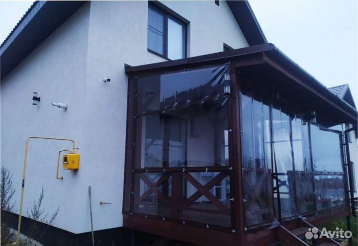 Прозрачные Шторы на беседку веранду