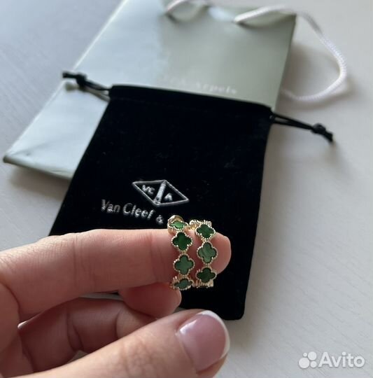 Серьги van cleef