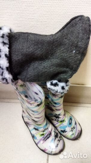 Сапоги для детей резиновые, Утеплённые, размер 27