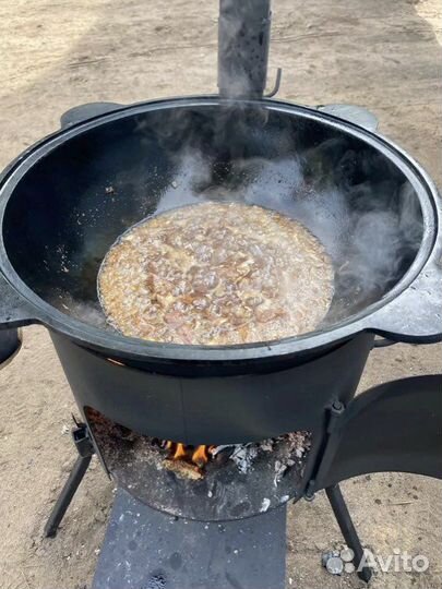 Казан чугунный узбекский, шумовка В подарок
