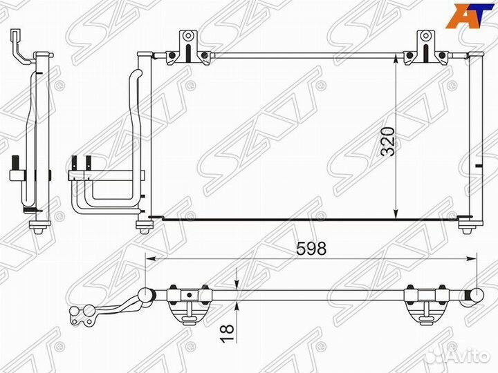 Радиатор Kia Shuma 1996- stka40394A0