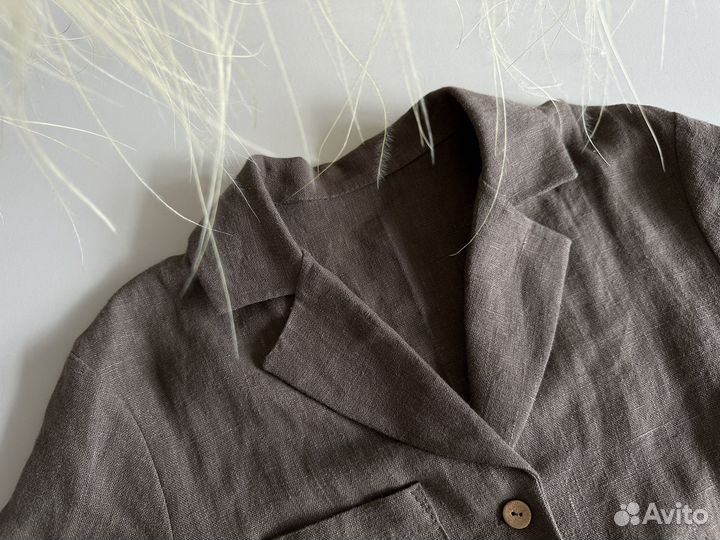Рубашка лен девочка 10-12 лет Сост.отличное