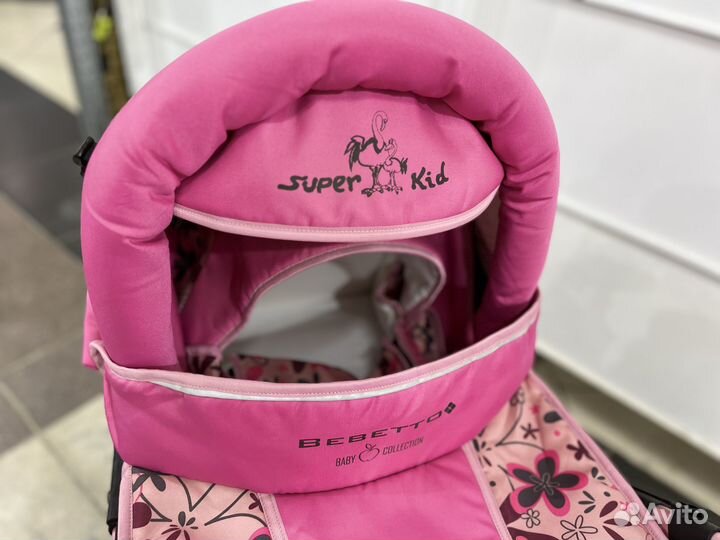 Коляска bebetto Super Kid розовая