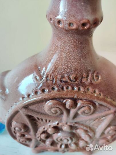 Глиняный кувшин или ваза СССР + блюдо