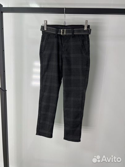 Брюки для мальчика 116 черные в клетку новые