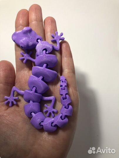 Игрушка ящерица подвижная. Антистресс. Набор 3 шт