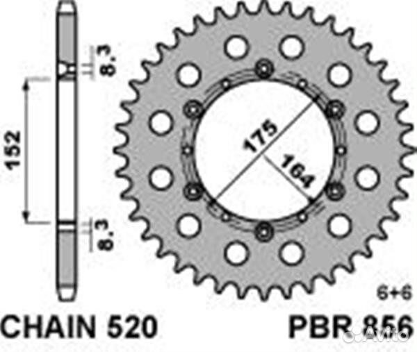 PBR Звезда задняя 856-44 (сталь)