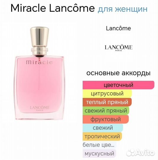 Духи Lancome Miracle женские 100ml