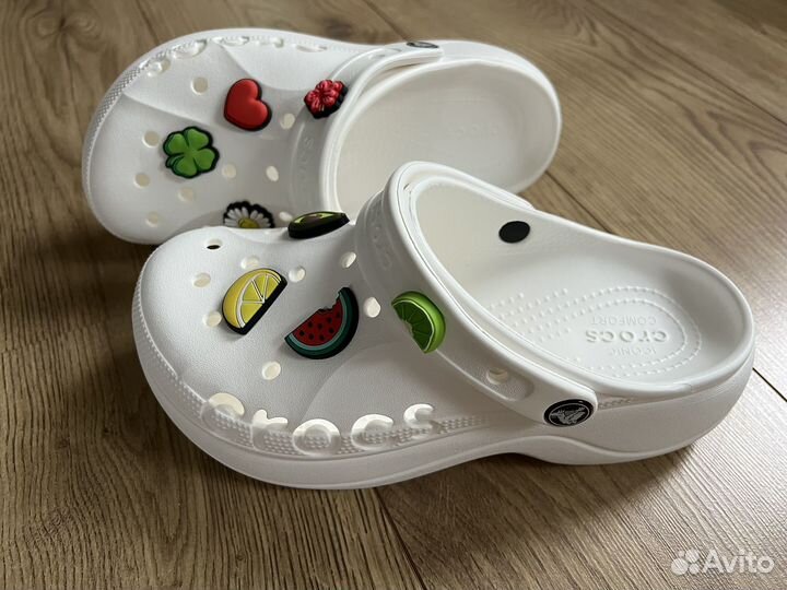 Crocs новые сабо Baya Platform White Clog