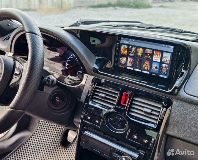 Магнитола андроид рамка козырек Приора 1 глянец