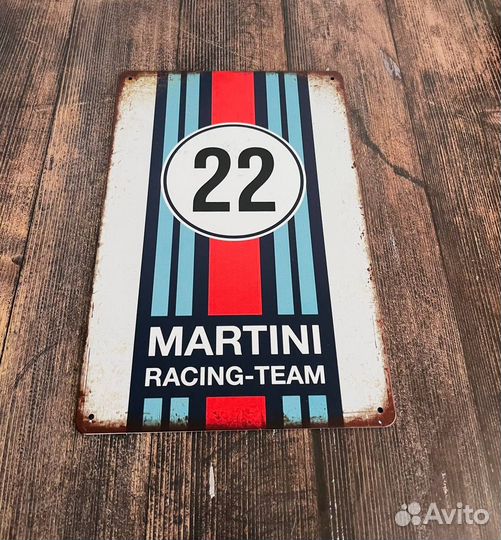 Декор на стену табличка Martini Racing team