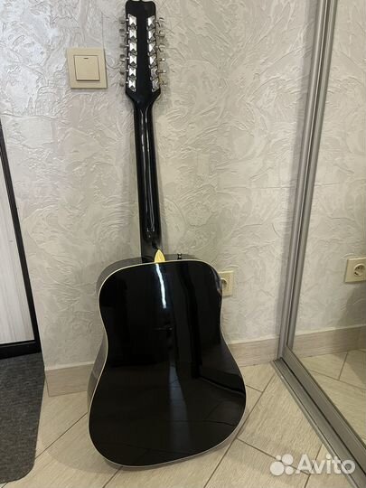 12 струнная акустическая со звукоснимателем