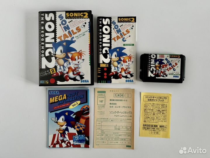 Катриджи Sonic для Sega Genesis Япония