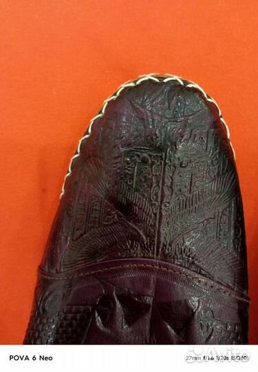 Тапочки из верблюжьей кожи новые, кожаные 42-43