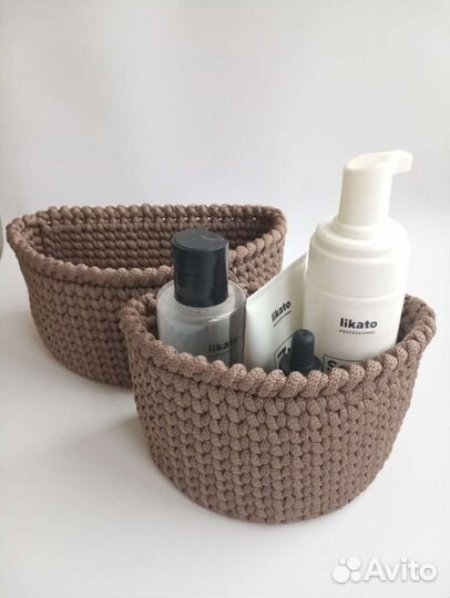 Корзинки вязаные 2 шт