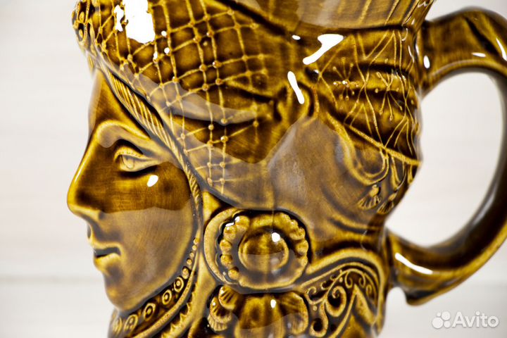 Винтажный керамический кувшинчик кружка