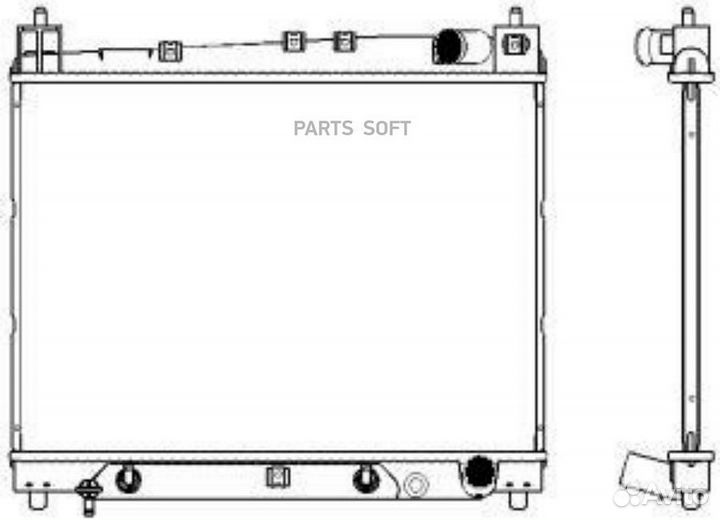 Радиатор toyota yaris 99- 1.3-1.5