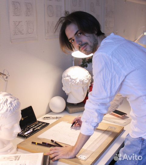 Репетитор по черчению, академическому рисунку