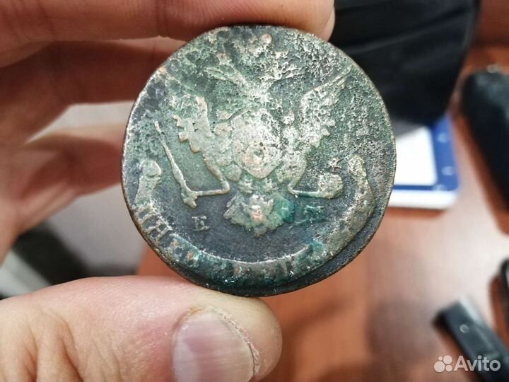 Монета 5 коп 1769 ем