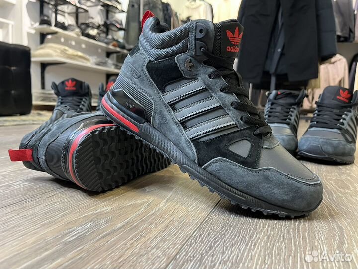 Кроссовки зимние на меху Adidas zx 750 мужские