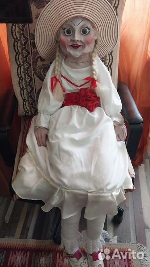 Кукла зловещая Аннабель ручной работы 122 см