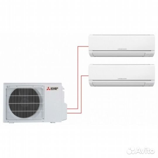 Мульти сплит-система MSZ-HR25VF*2 + MXZ-2HA40VF