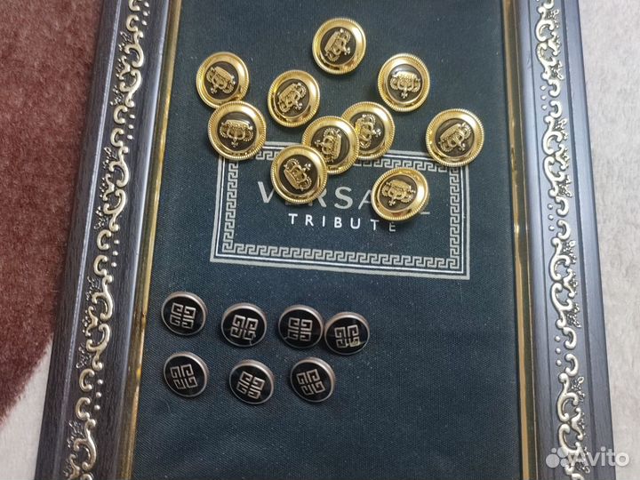 Пуговицы серебрянные в ассортименте 8 шт