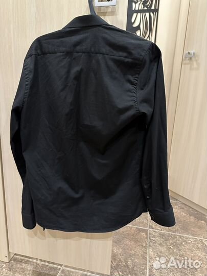 Рубашка мужская черная 48 50размер