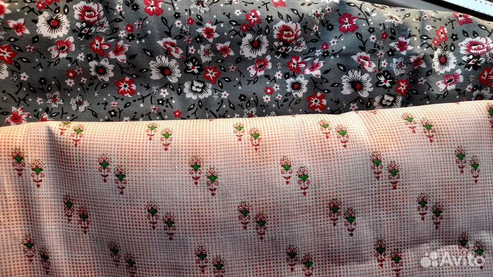 Новая ткань.отрезы шёлк х/б.велюр.из СССР