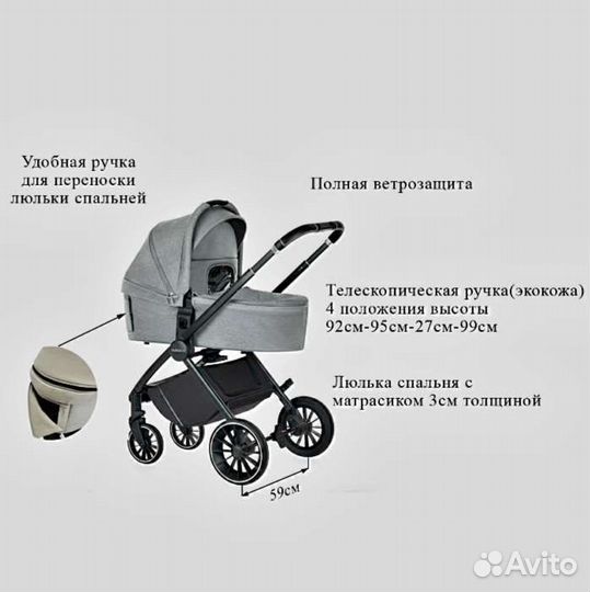 Коляска 3 в 1 новая