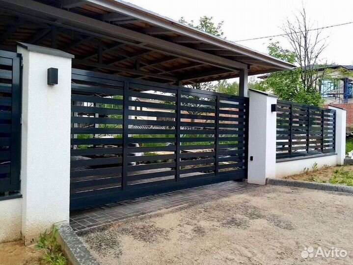 Откатные ворота Alutech Prestige 3100х2300мм