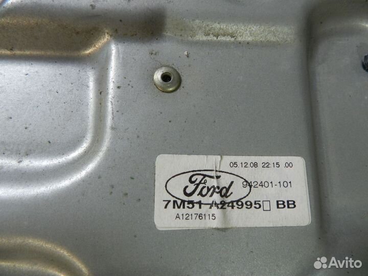 Стеклоподъёмник задний левый (седан) -Ford Focus 2